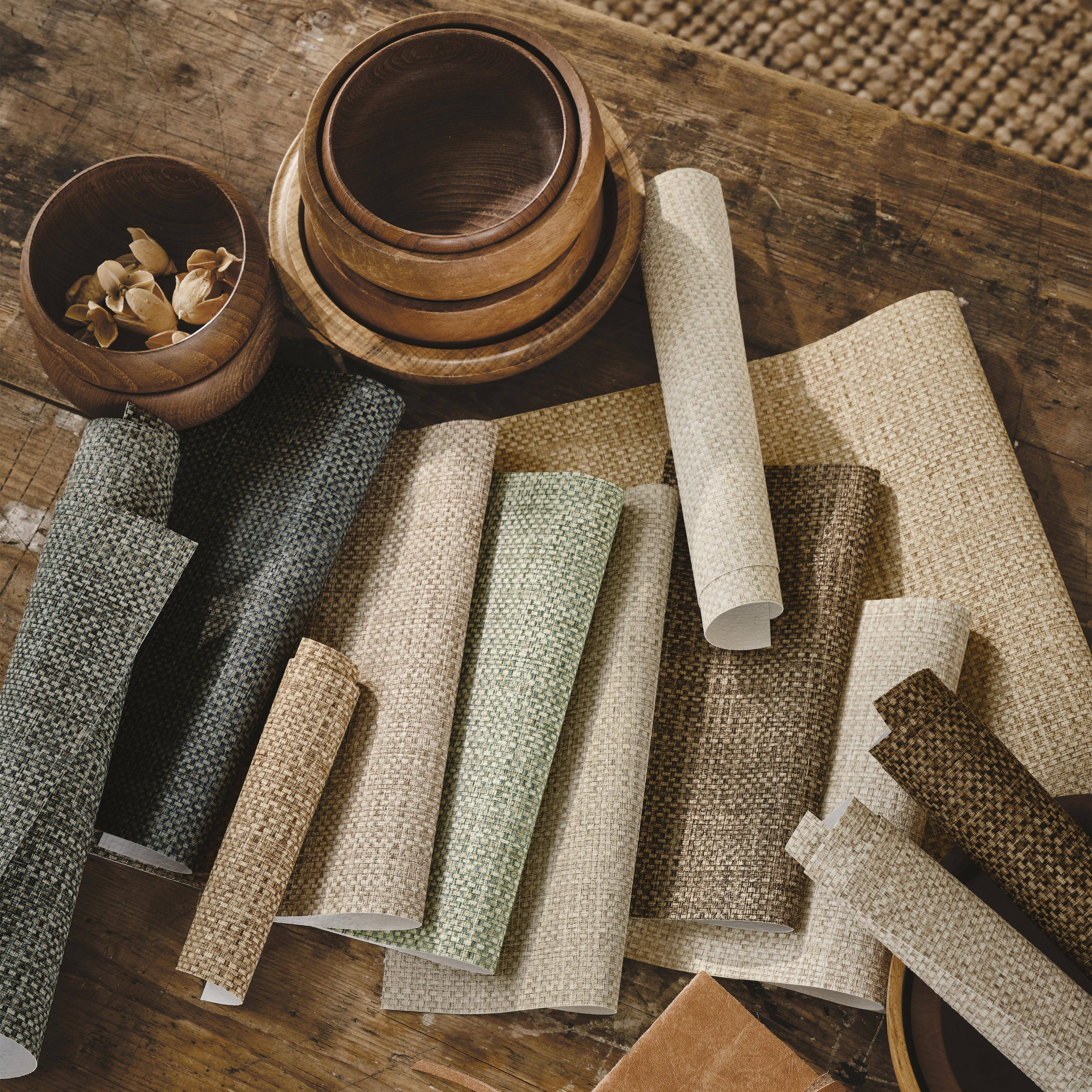 Romo Neri Raffia – Vinyltapete mit Raffia-Optik