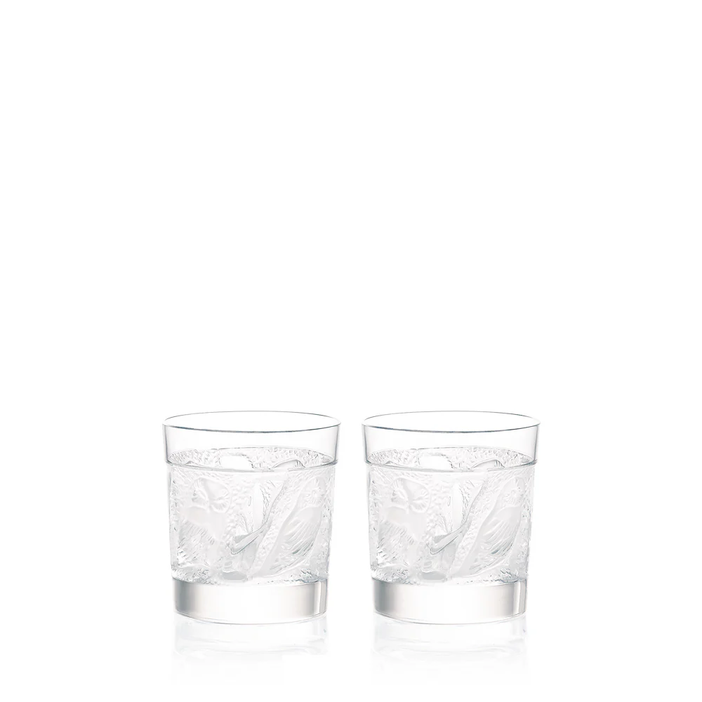 Lalique Owl Old Fashion Tumbler 2-er Set