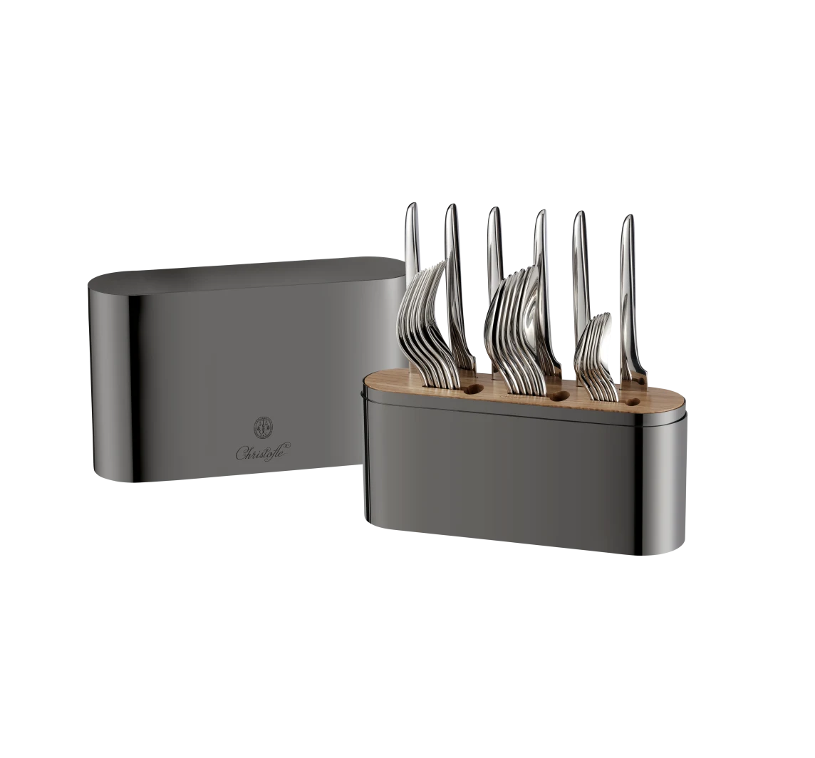 Christofle Concorde Besteck-Box Schwarz