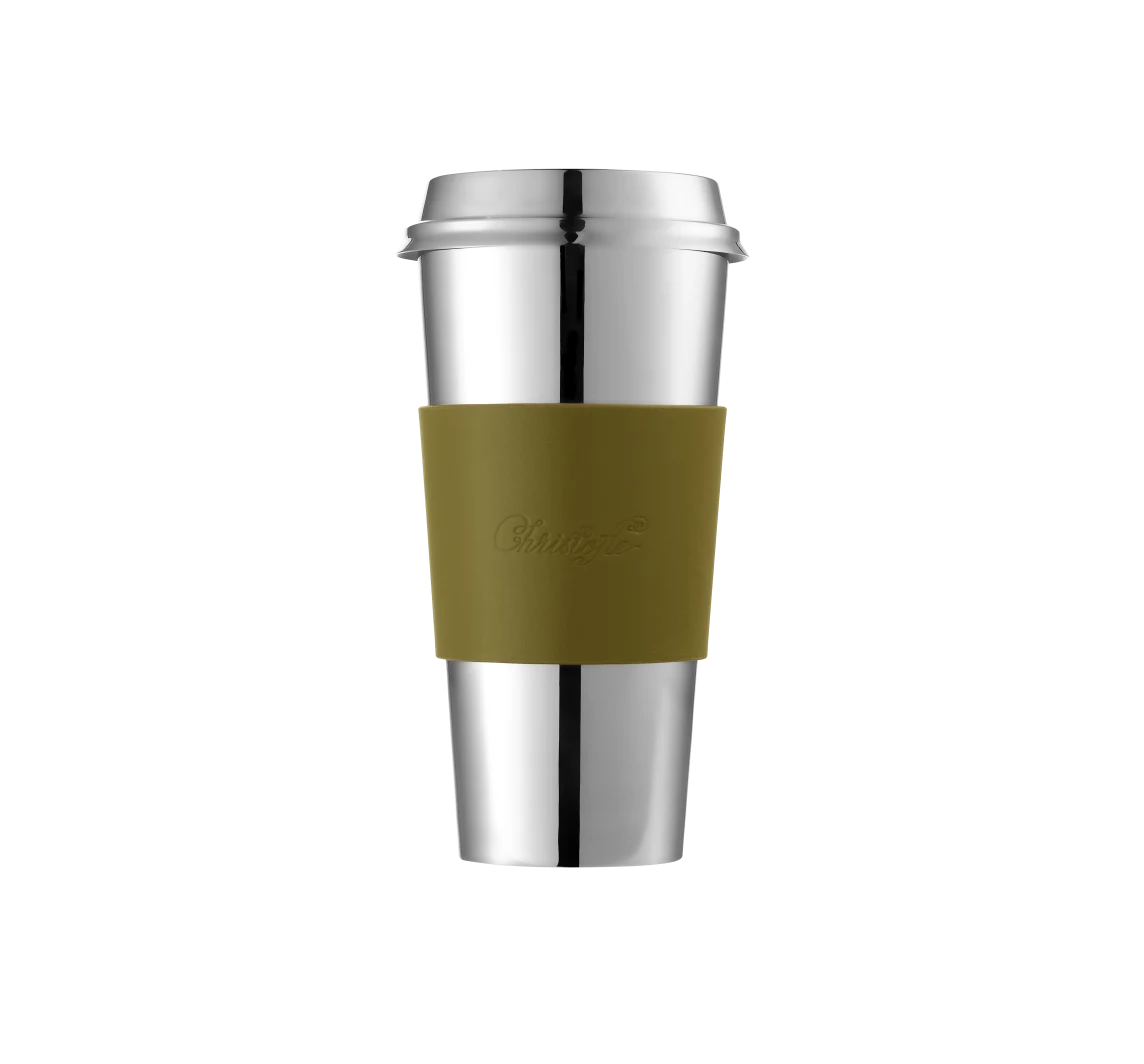 Christofle Edelstahl Kaffee-Becher Imperial Green 