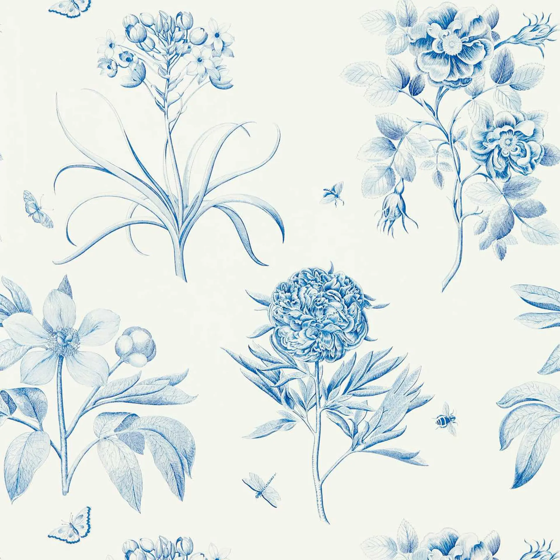 Sanderson Etchings & Roses Wallpaper 