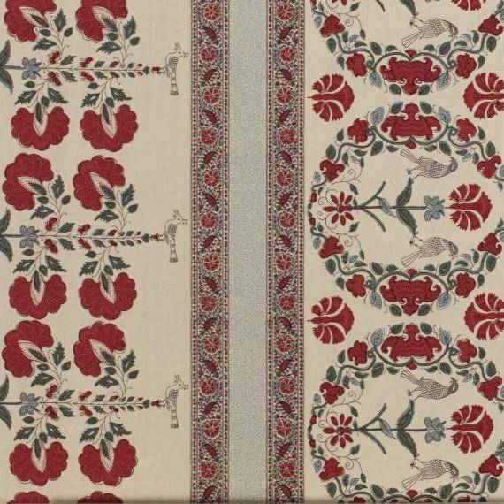 Braquenie Medaillons bouquets - rayure 