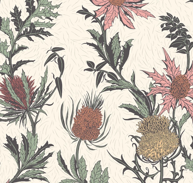 Magenta & Orange on Parchment