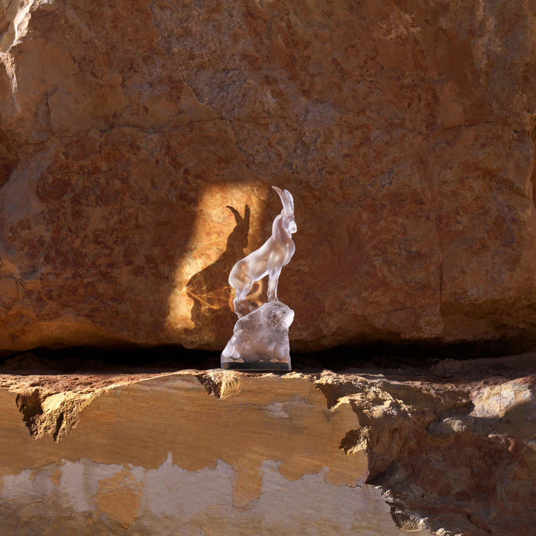 Lalique Bouquetin/Ibex Skulptur klar
