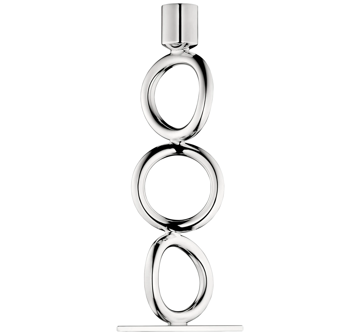 Christofle Vertigo Kerzenleuchter 3 Ringe versilbert