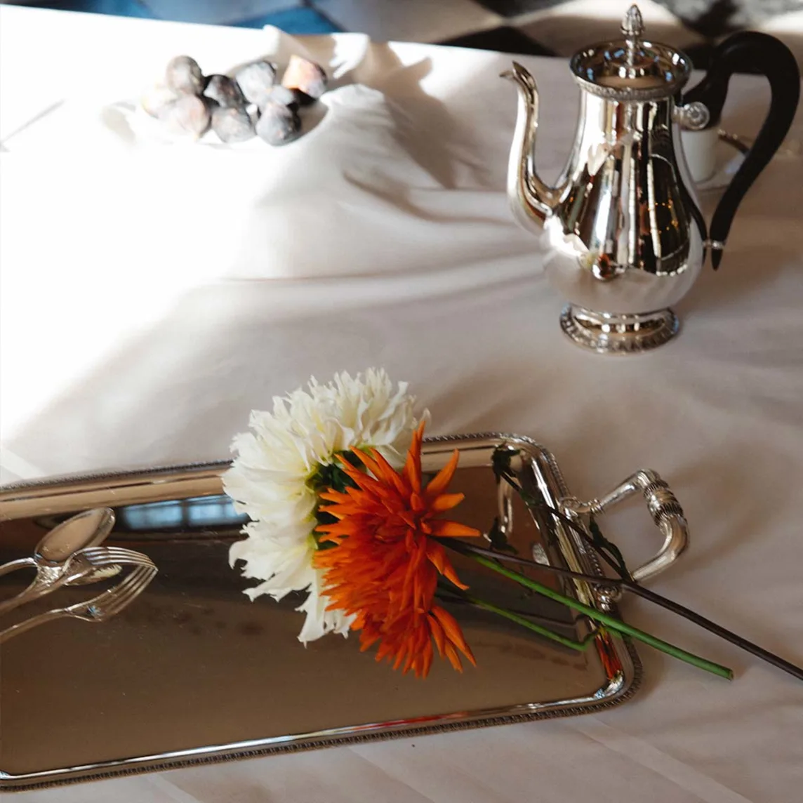 Christofle Malmaison Silver-Plates Tablett mit Griffen 43x31cm