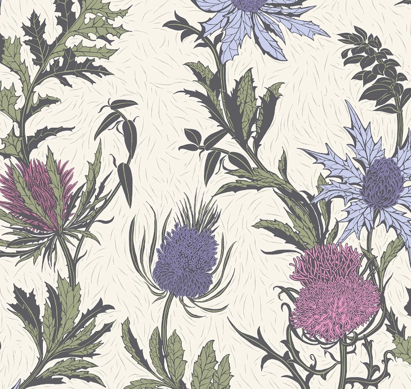 Lilac & Cerise on White