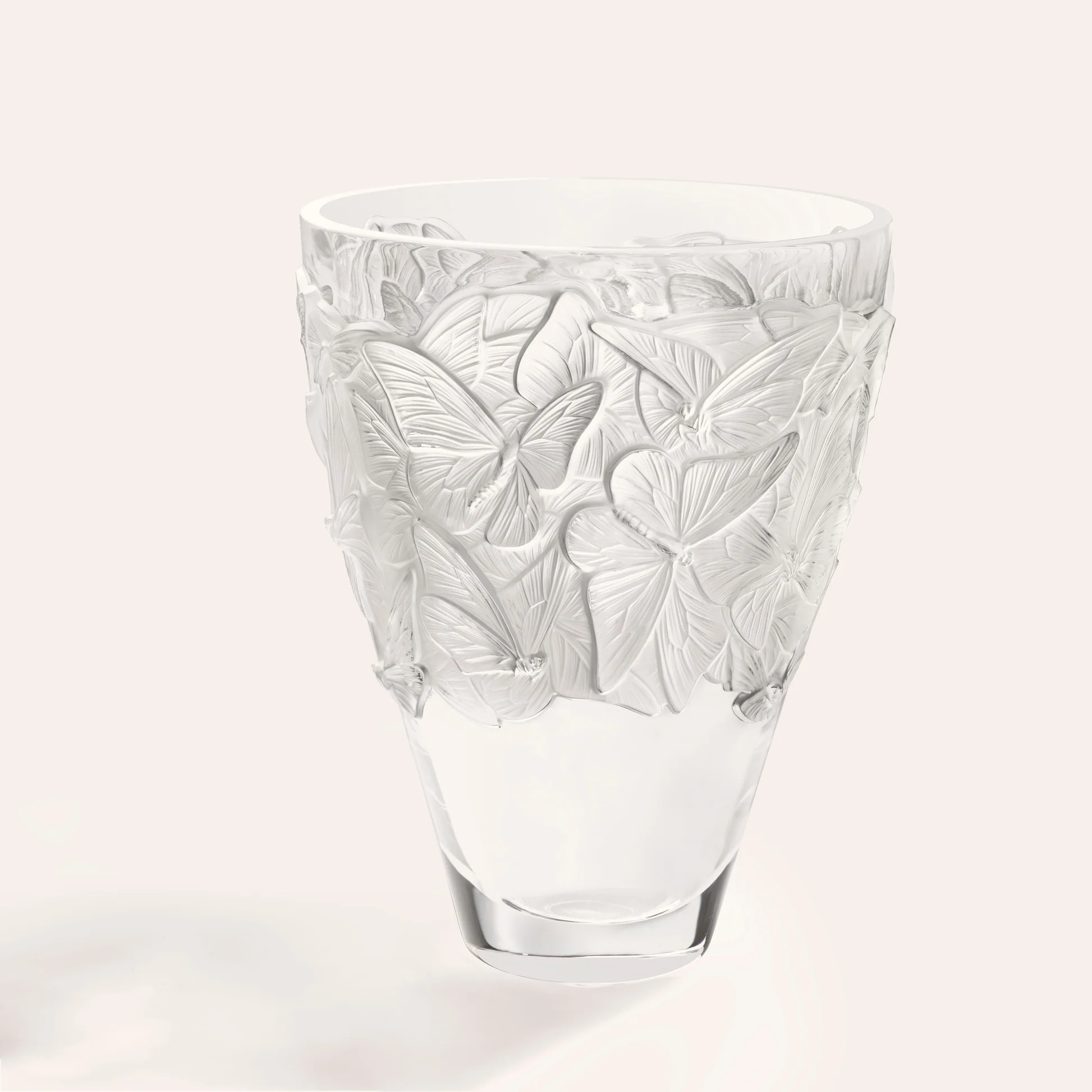Lalique Papillons Vase groß – nummerierte Kristallvase