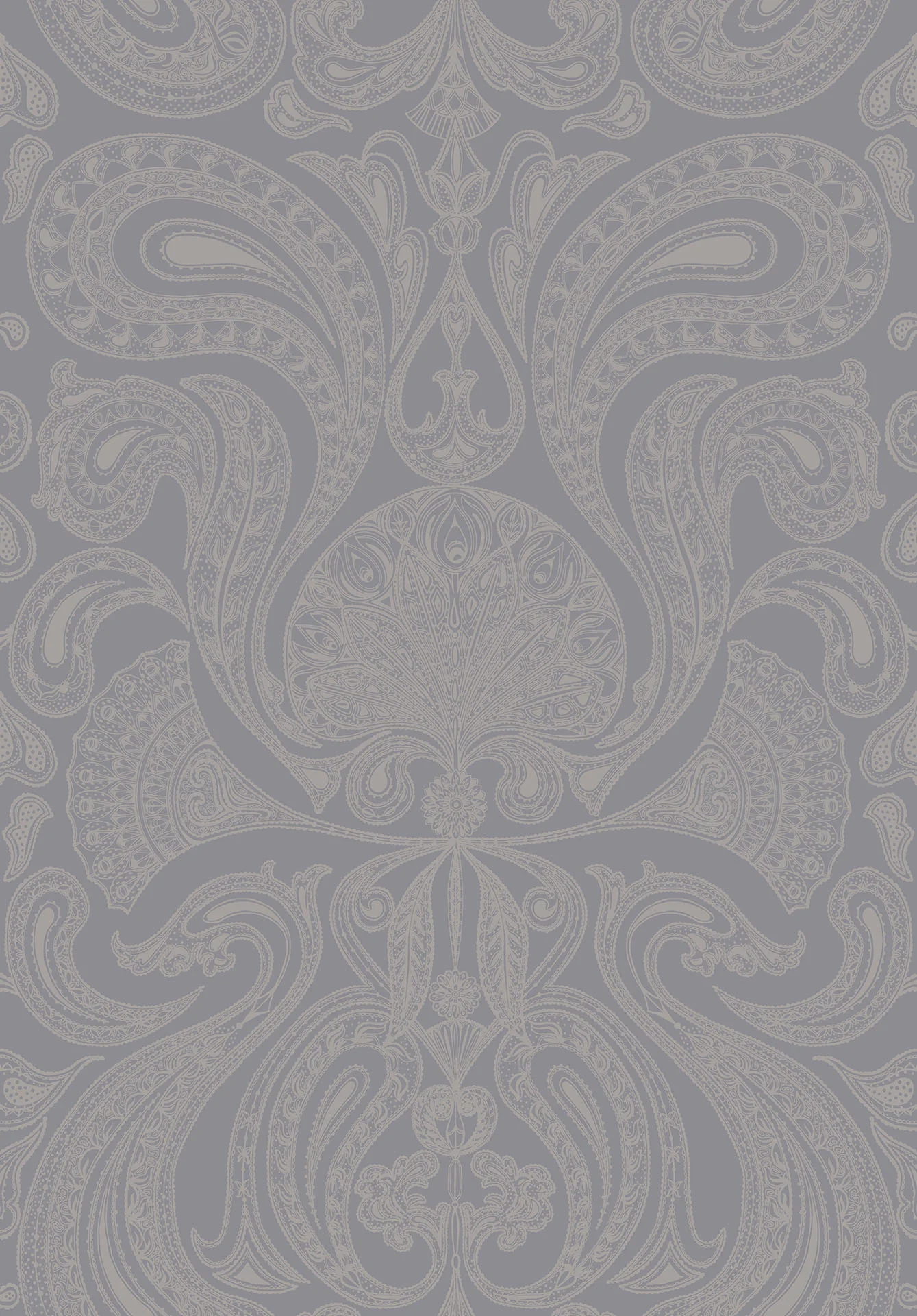 Metallic Silver on Lilac Grey