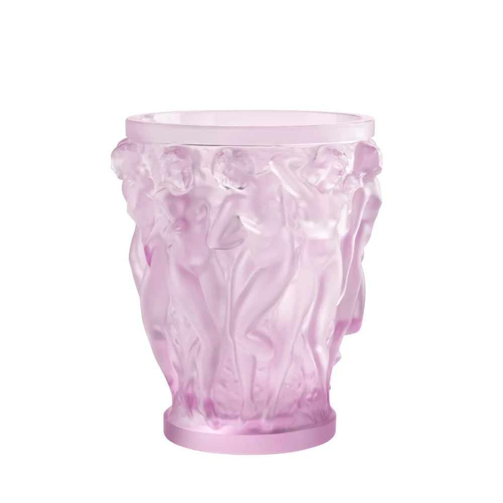 Bacchantes Vase Pink Lyster Crystal