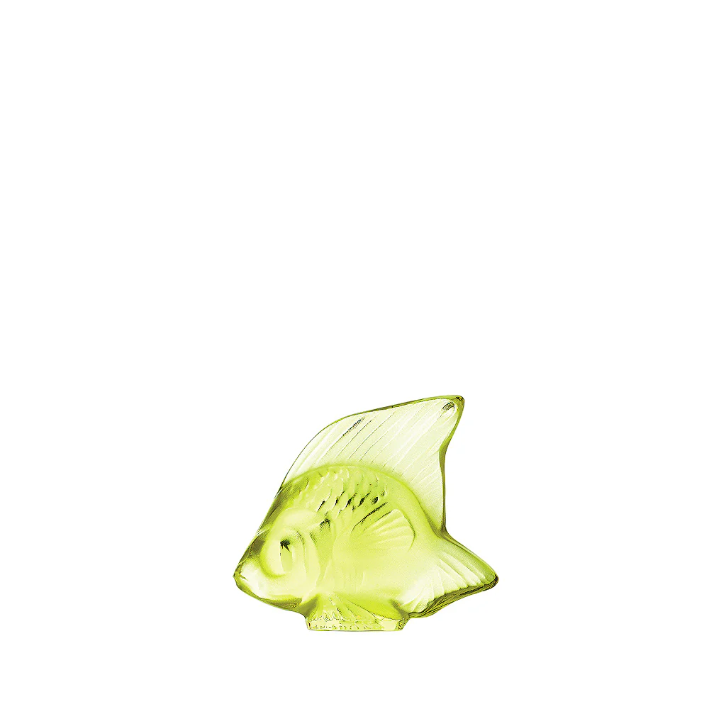 Lalique Fish Sculpture - Anise Green