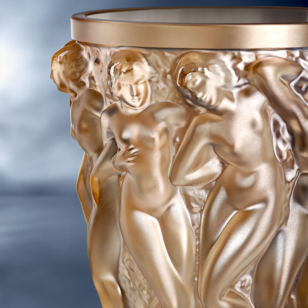 Bacchantes Vase Gold Lyster Crystal Medium