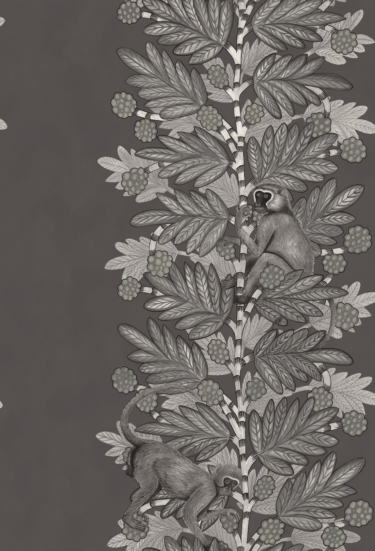 Charcoal & Metallic Silver on Soot