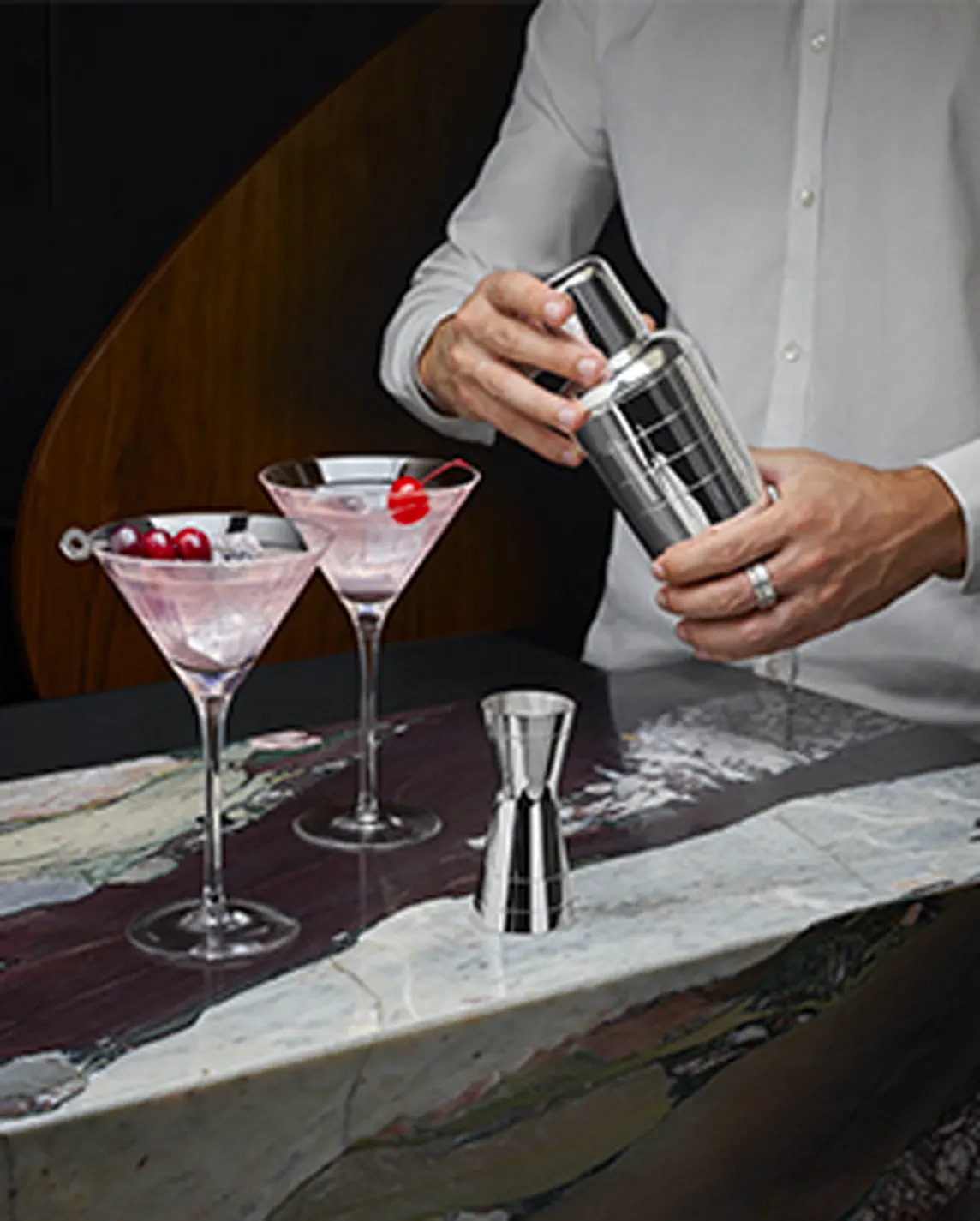 Christofle Graphik Messbecher 2/4cm versilbert