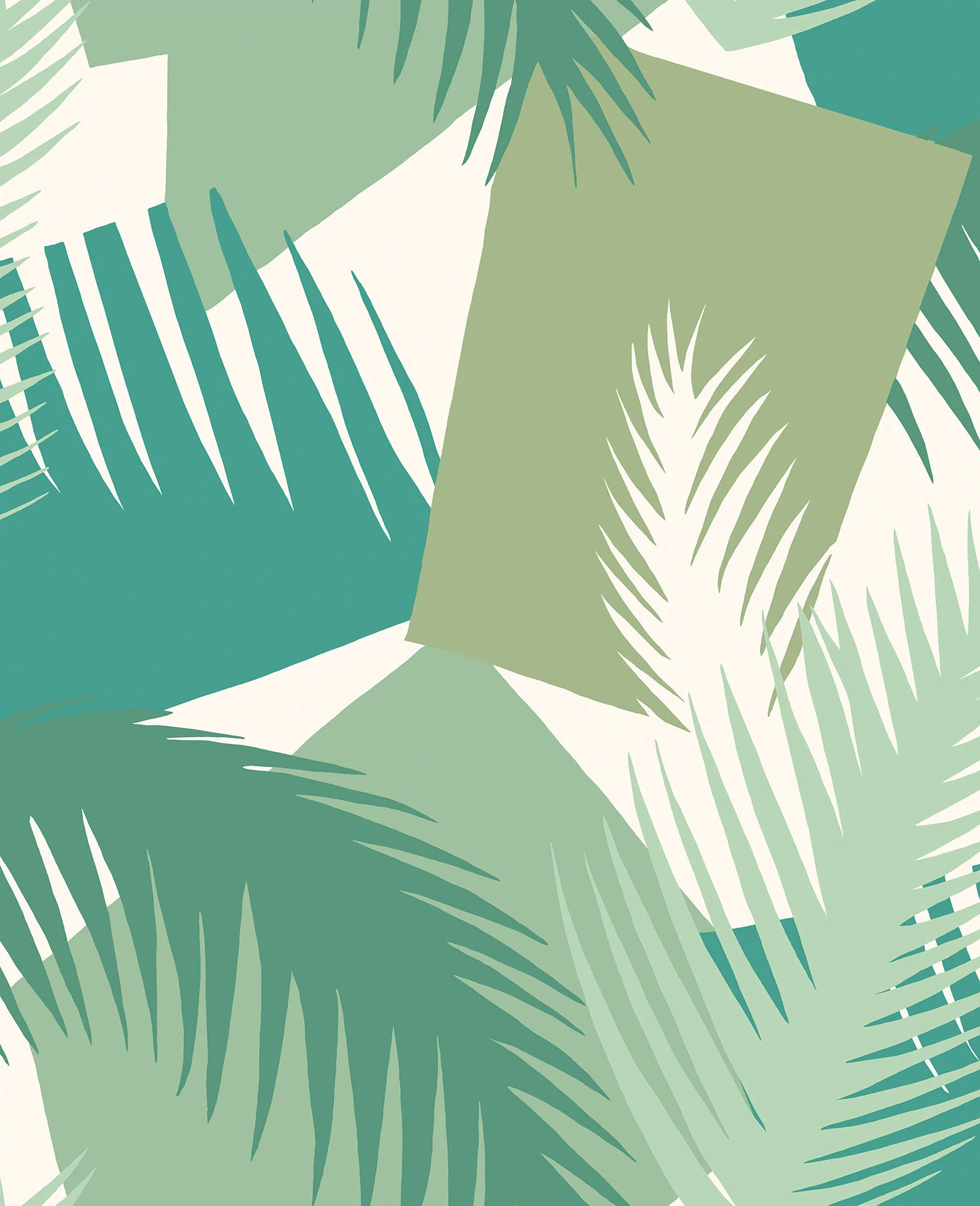 Leaf Greens on Cream