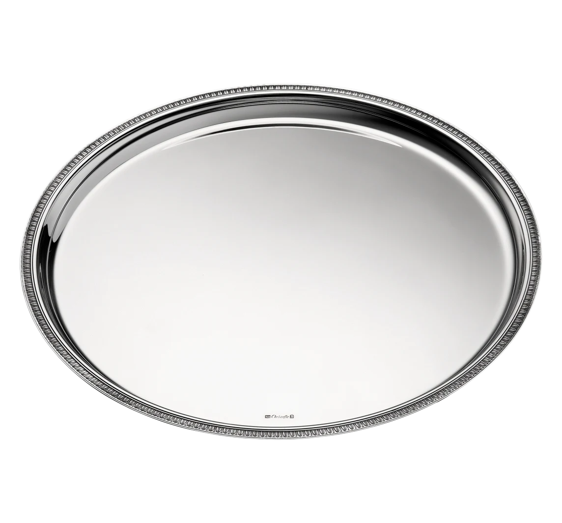Christofle Malmaison Silver-Plated Tablett Rund 39cm