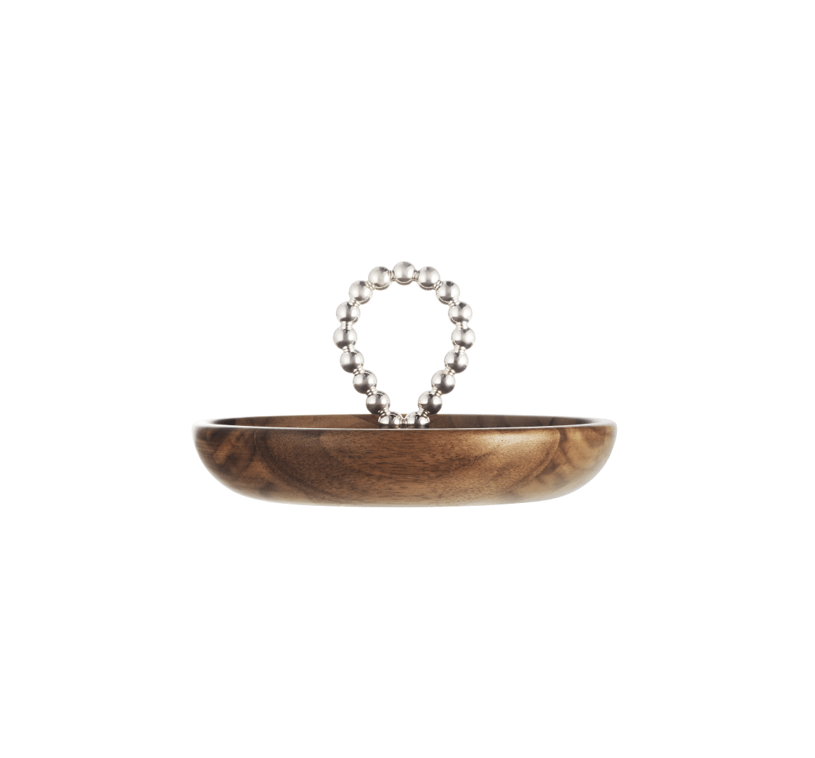 Christofle Perles Walnuss Schale versilvert
