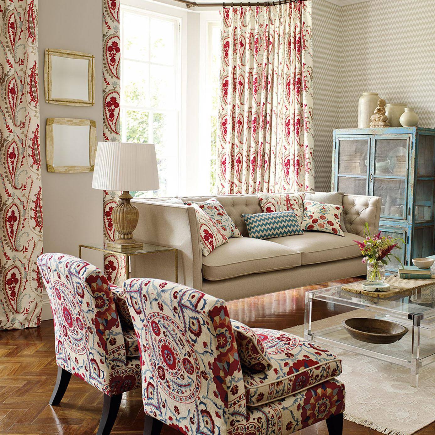 Sanderson Ottoman Flowers