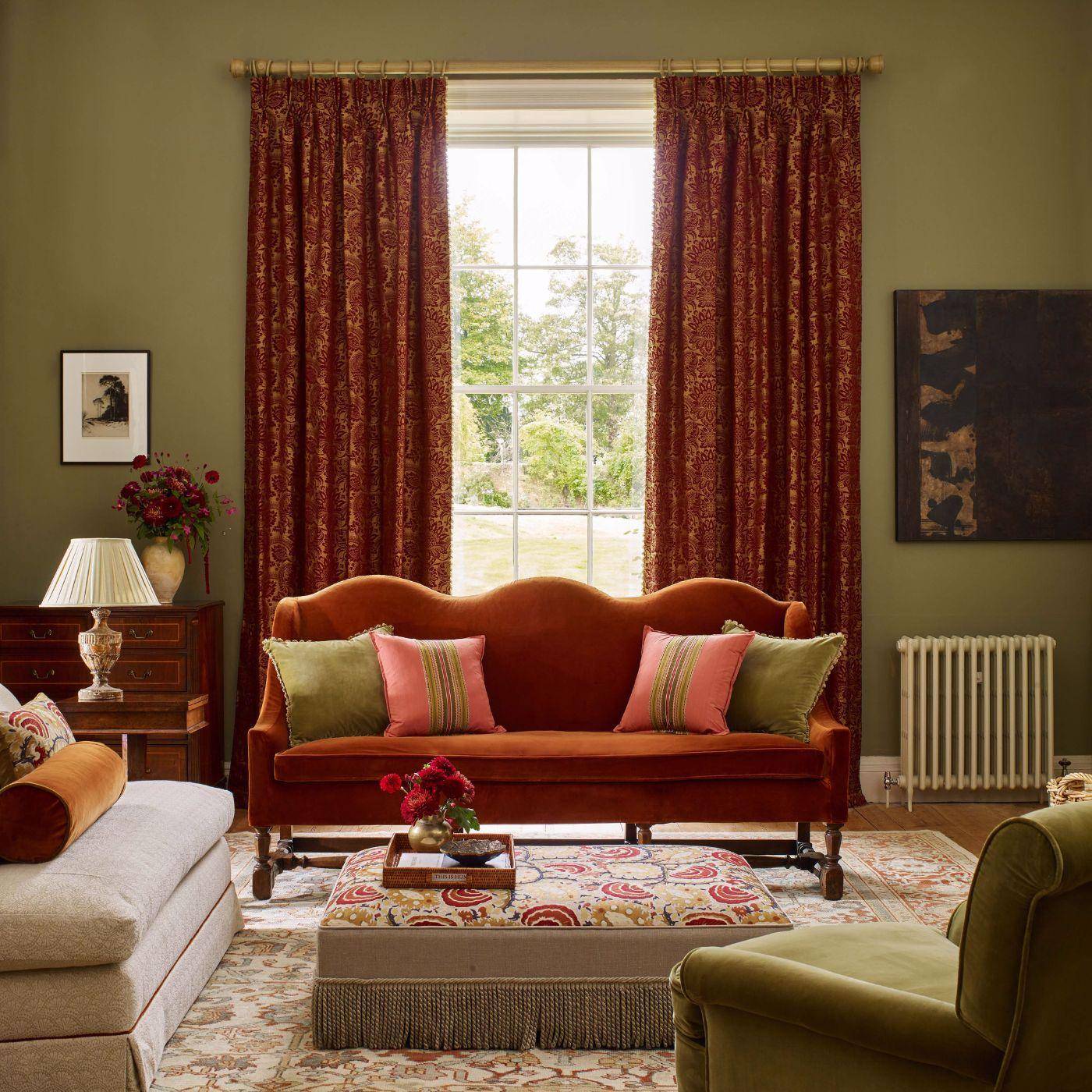 Zoffany Pomegranate Brocatelle