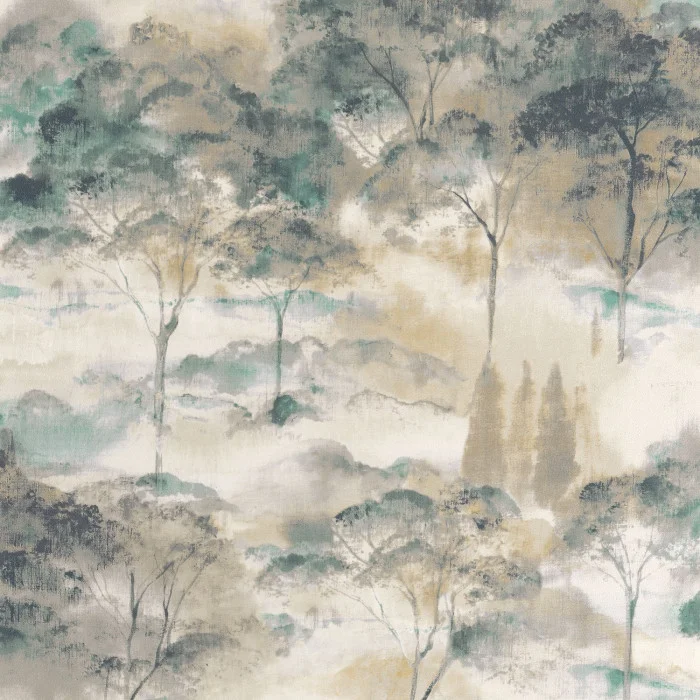 Beige mastic/bleu paon