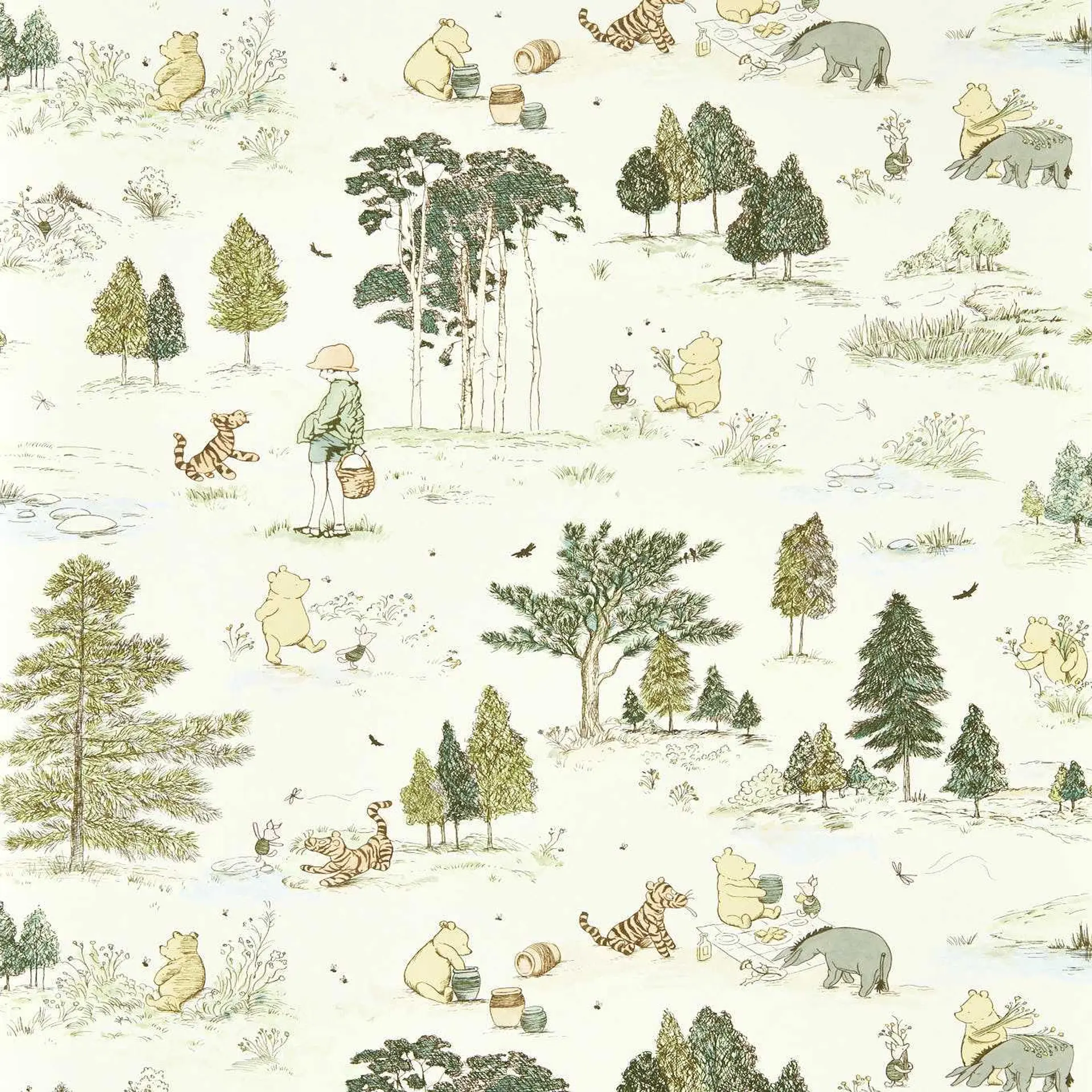 Sanderson Winnie the Pooh Wallpaper
