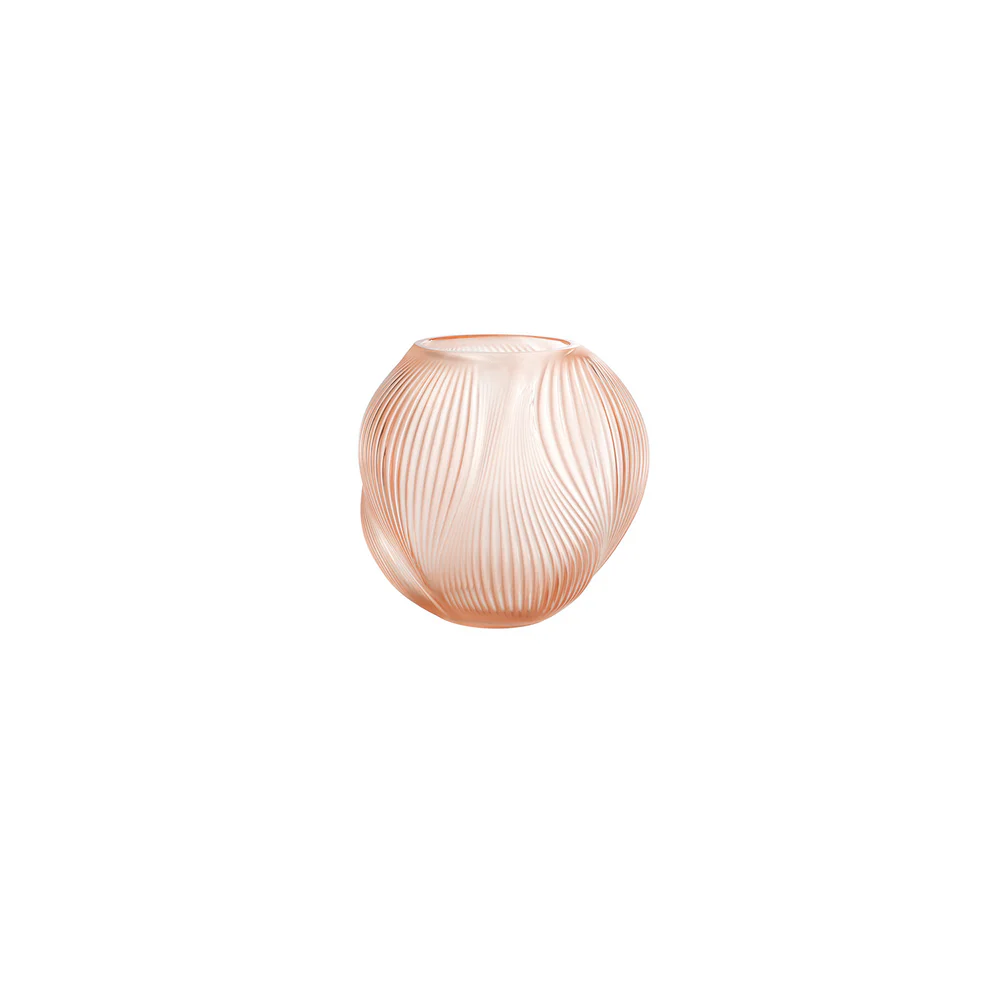 Lalique Alize Vase Small Coral Patina