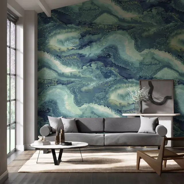 Harlequin Reflected Obsidian Wallpaper