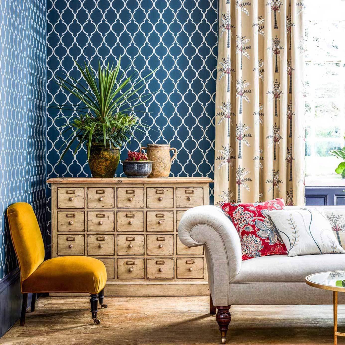 Sanderson Palm Grove Embroidery