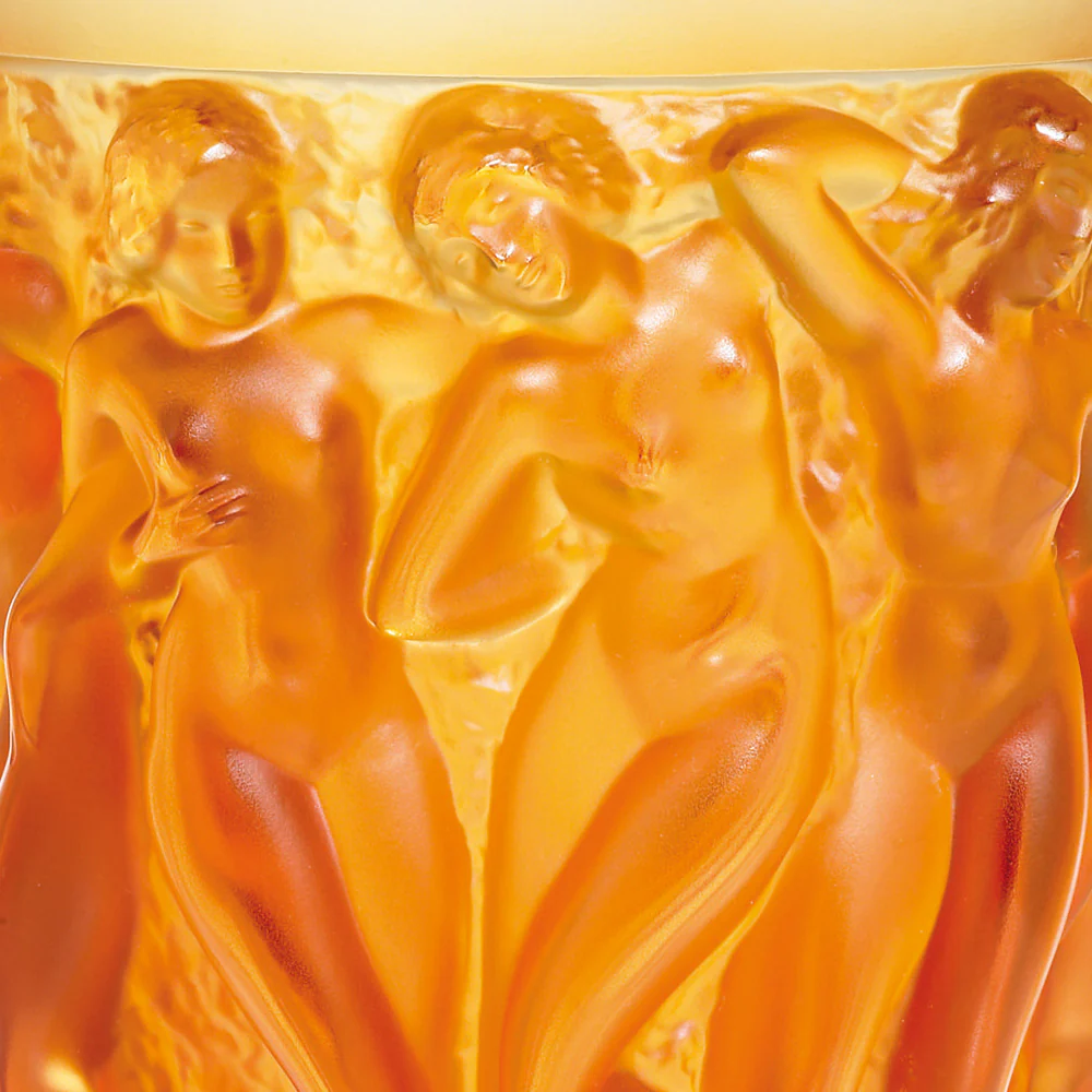 Bacchantes Vase Amber Crystal 