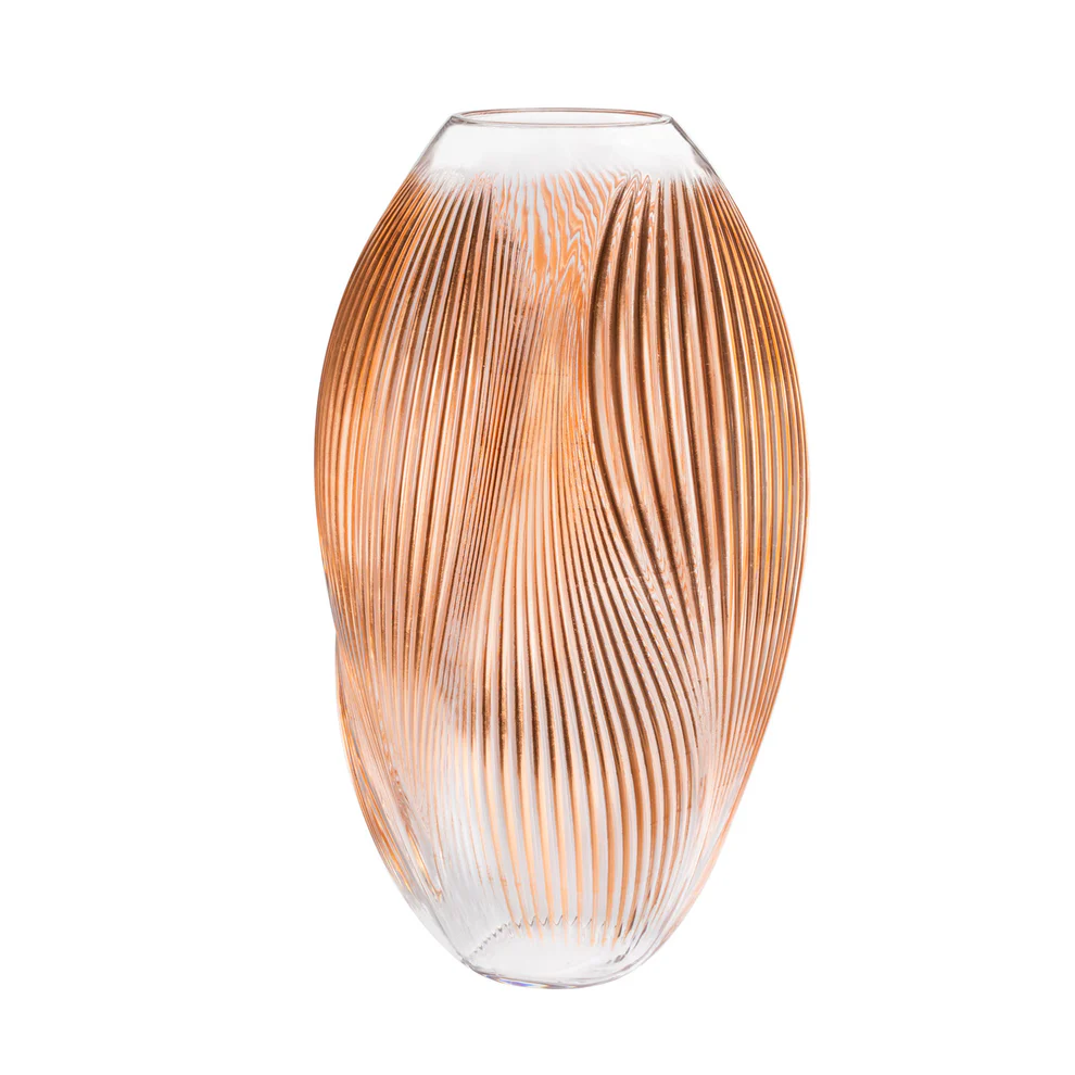Lalique Alize Vase XXL mit Pink Gold limitiert