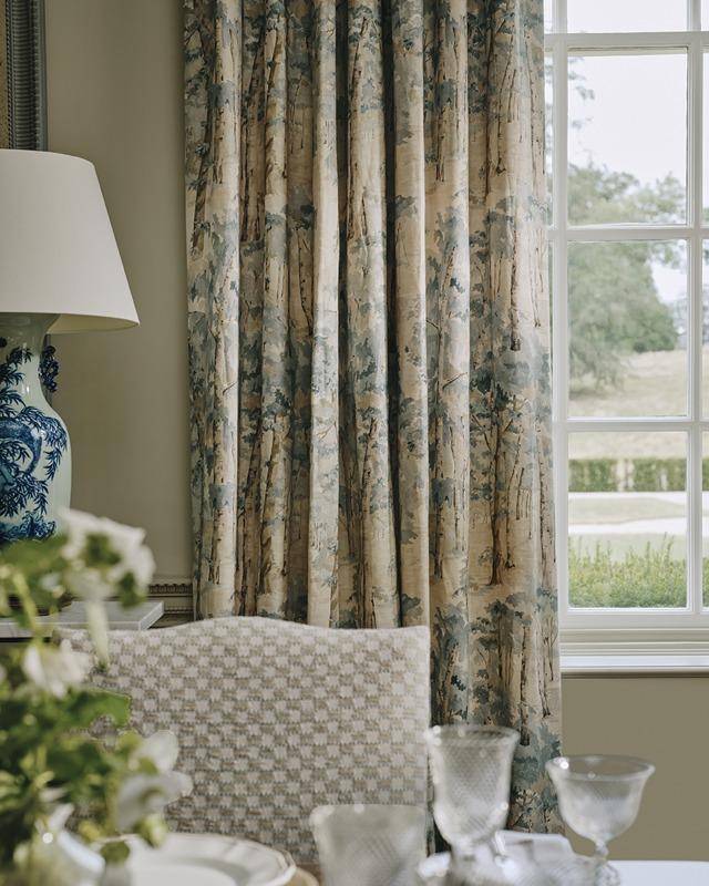 Colefax and Fowler Birchwood | Druckstoff mit Waldmotiv