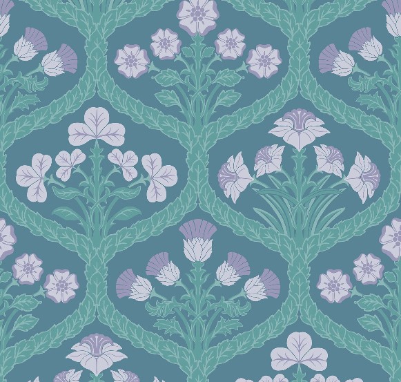 Lilac & Teal on Denim