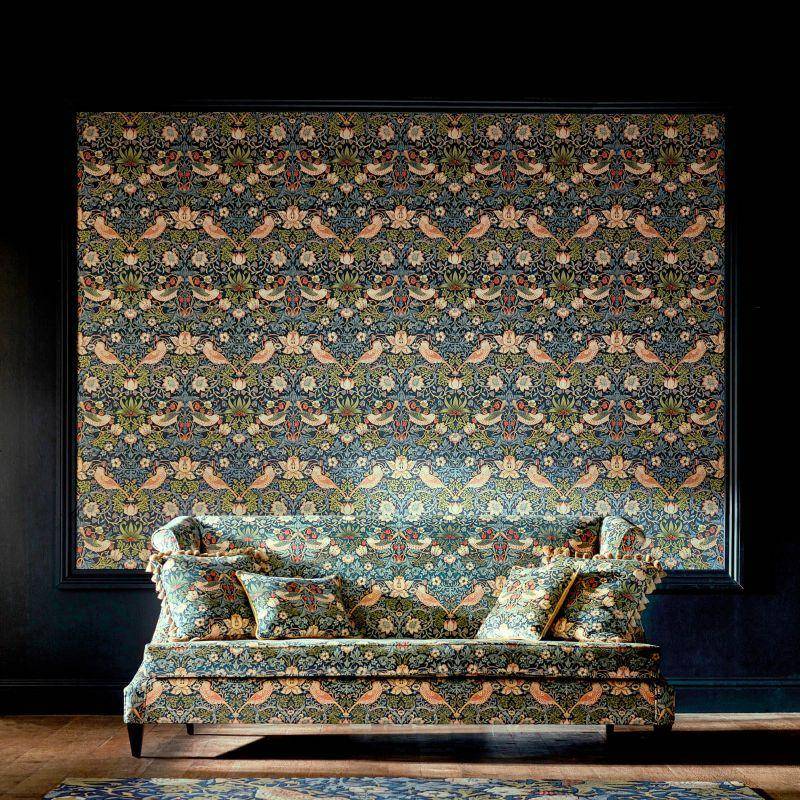 Morris & Co Strawberry Thief Velvet  