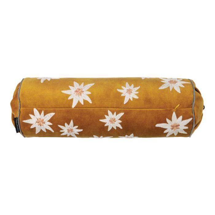 Casamance Ness Jaune Or 50x16 cm - Zylinder Kissenbezug