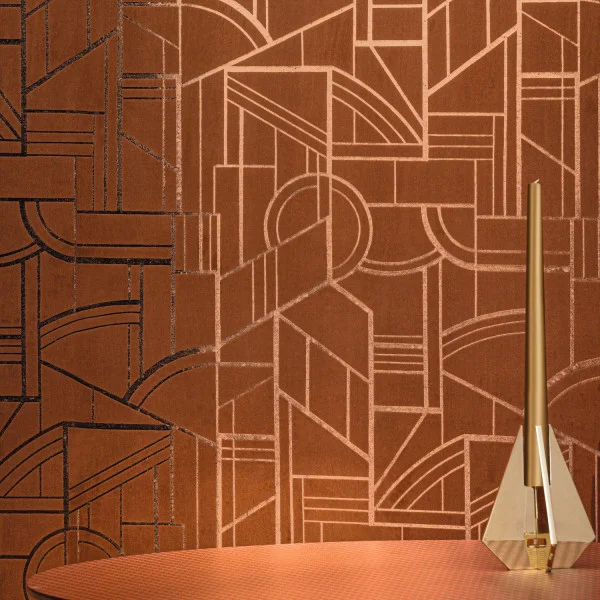 Casamance Reims-Tapete mit geometrischem Muster
