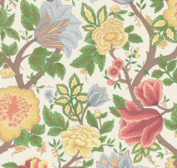 Chartreuse, Rouge & Leaf Green on Parchment