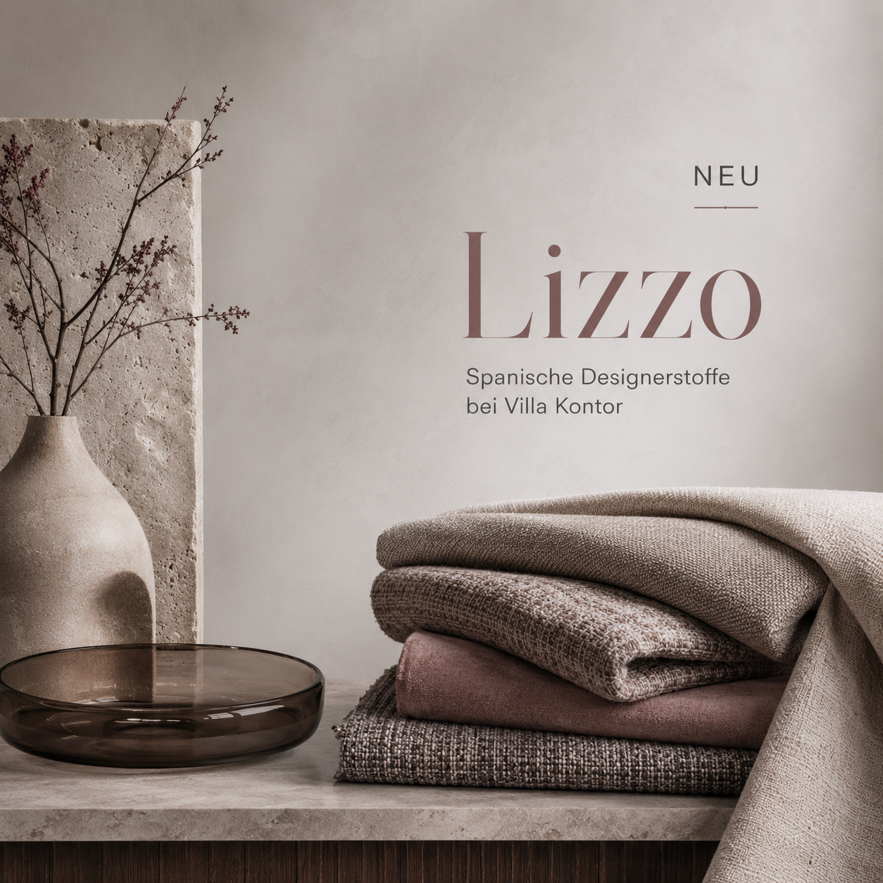 Lizzo Stoffe neu bei Villa Kontor – spanische Designerstoffe für exklusive Interieurs