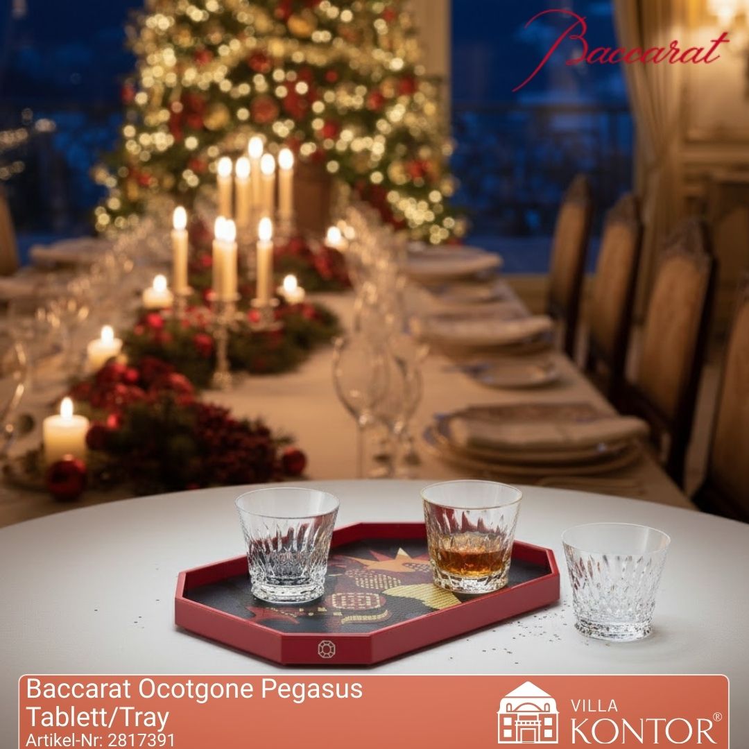 Baccarat Octogone Pegasus Tablett – Kristall-Serviertablett