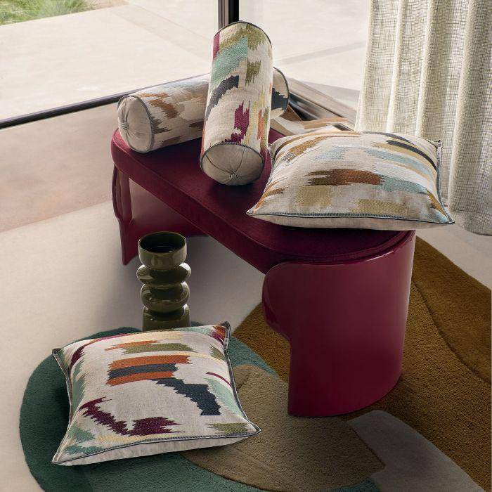 Casamance Benang Multico 50x16 cm - Kissenbezug mit Stickerei