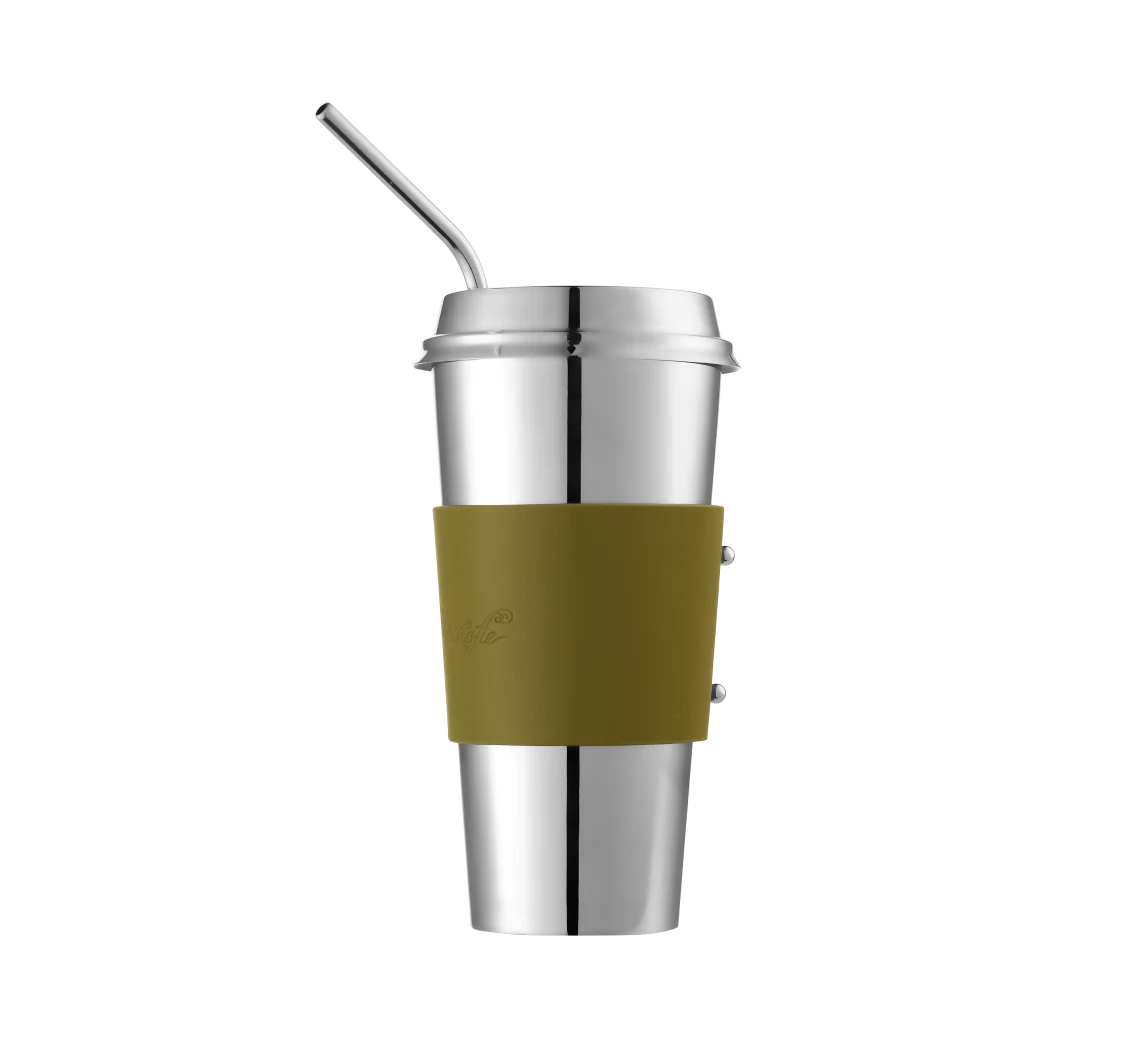 Christofle Edelstahl Kaffee-Becher Imperial Green