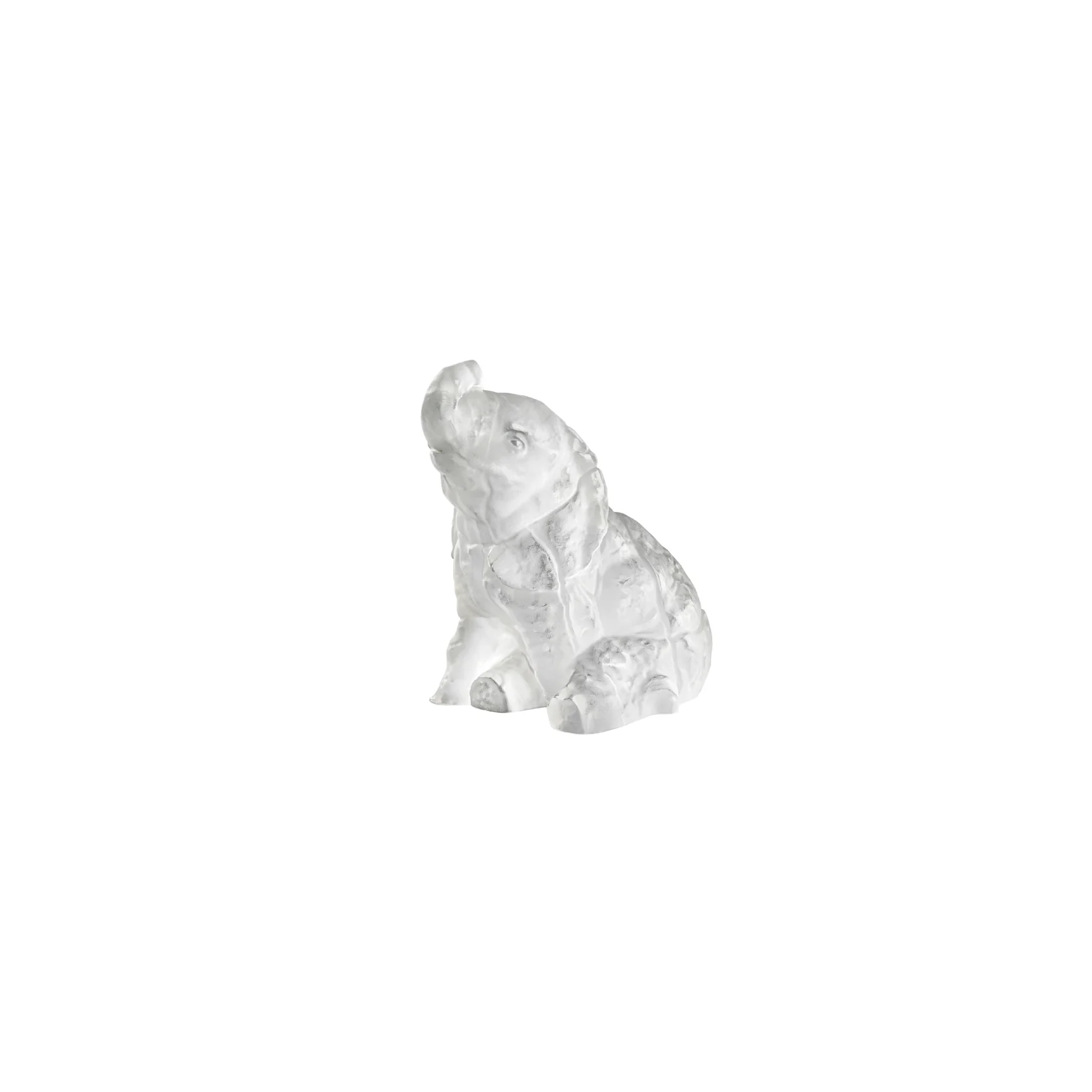 Lalique Baby Elephant Sculpture, clear