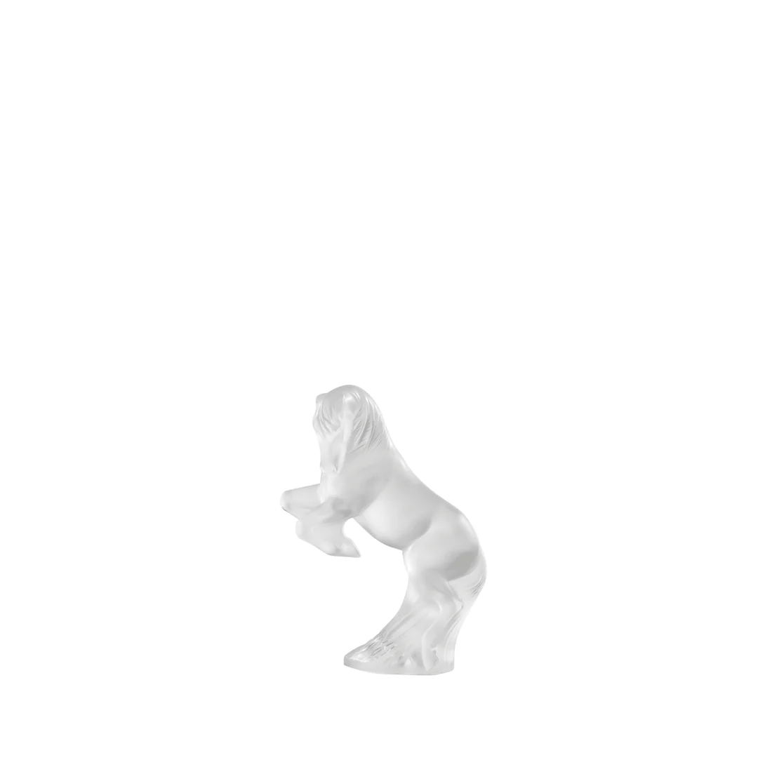 Lalique Pancing Horse Skulptur Small Clear Crystal