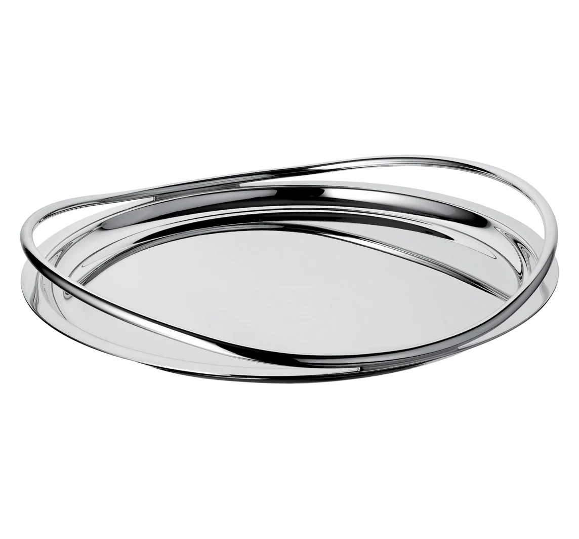 Christofle Vertigo Tablett rund versilbert 39cm