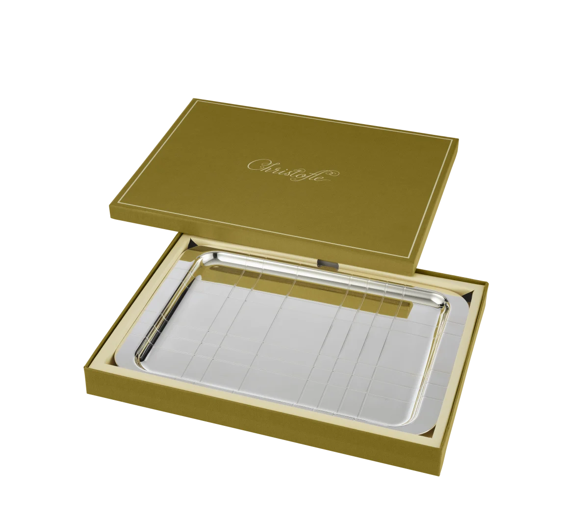 Christofle Graphik Tablett 21x30cm versilbert