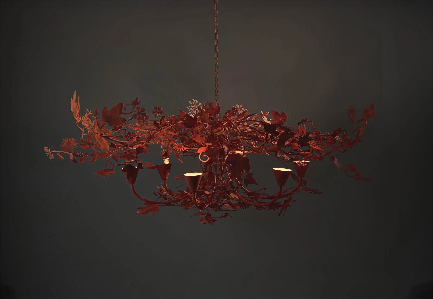 Porta Romana Ivy Shadow Chandelier Large with Chain