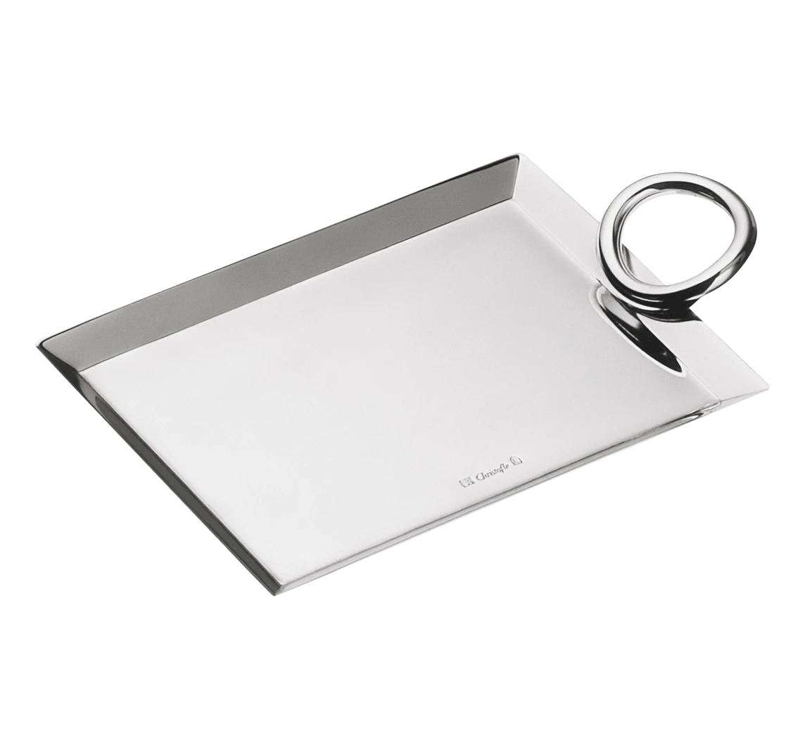 Christofle Vertigo Visitenkarten Tablett versilbert