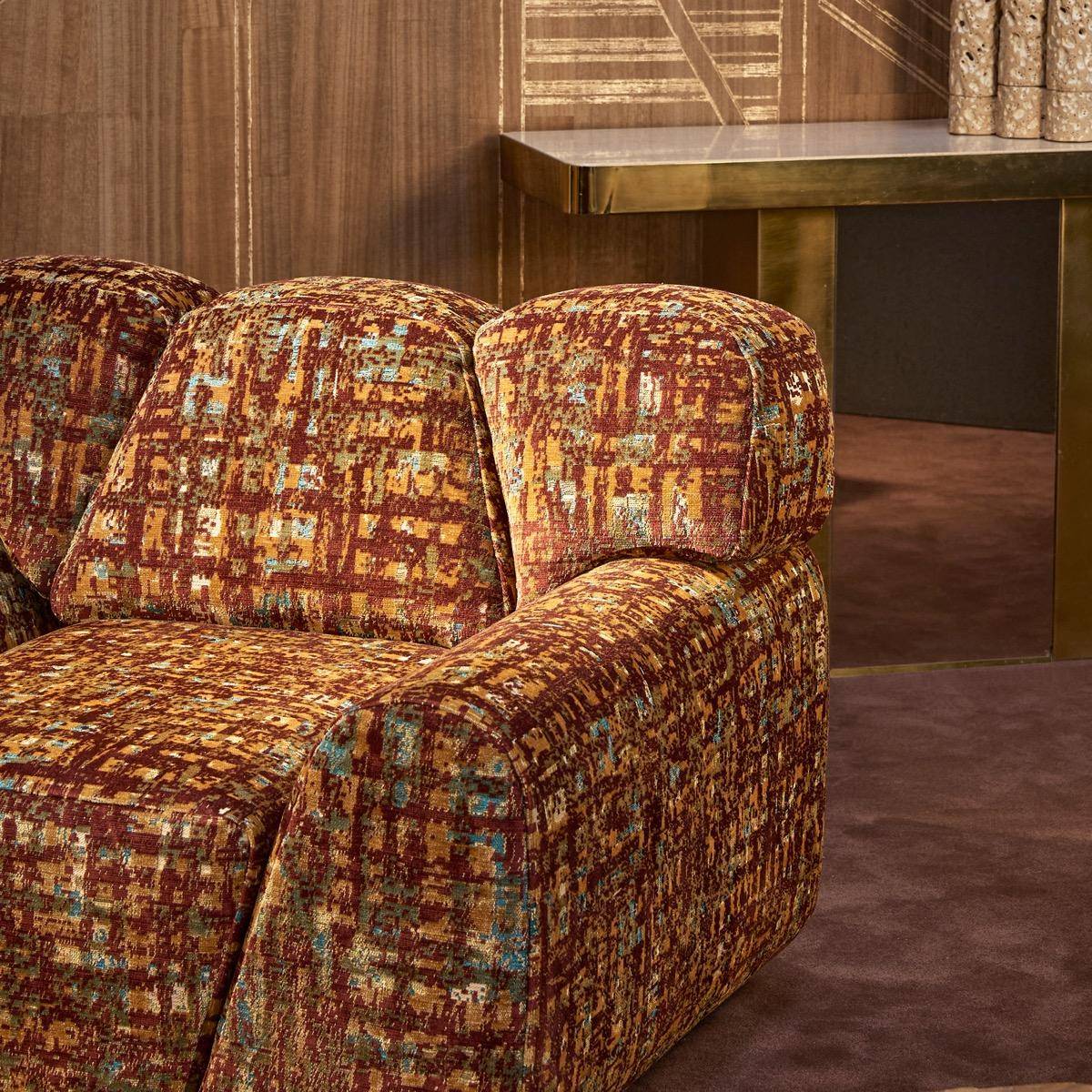 Nobilis Velours Astor - Jacquard Velour Tweed Optik