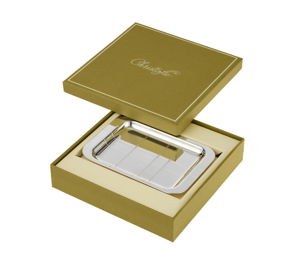 Christofle Graphik Tablet 10x15cm versilbert