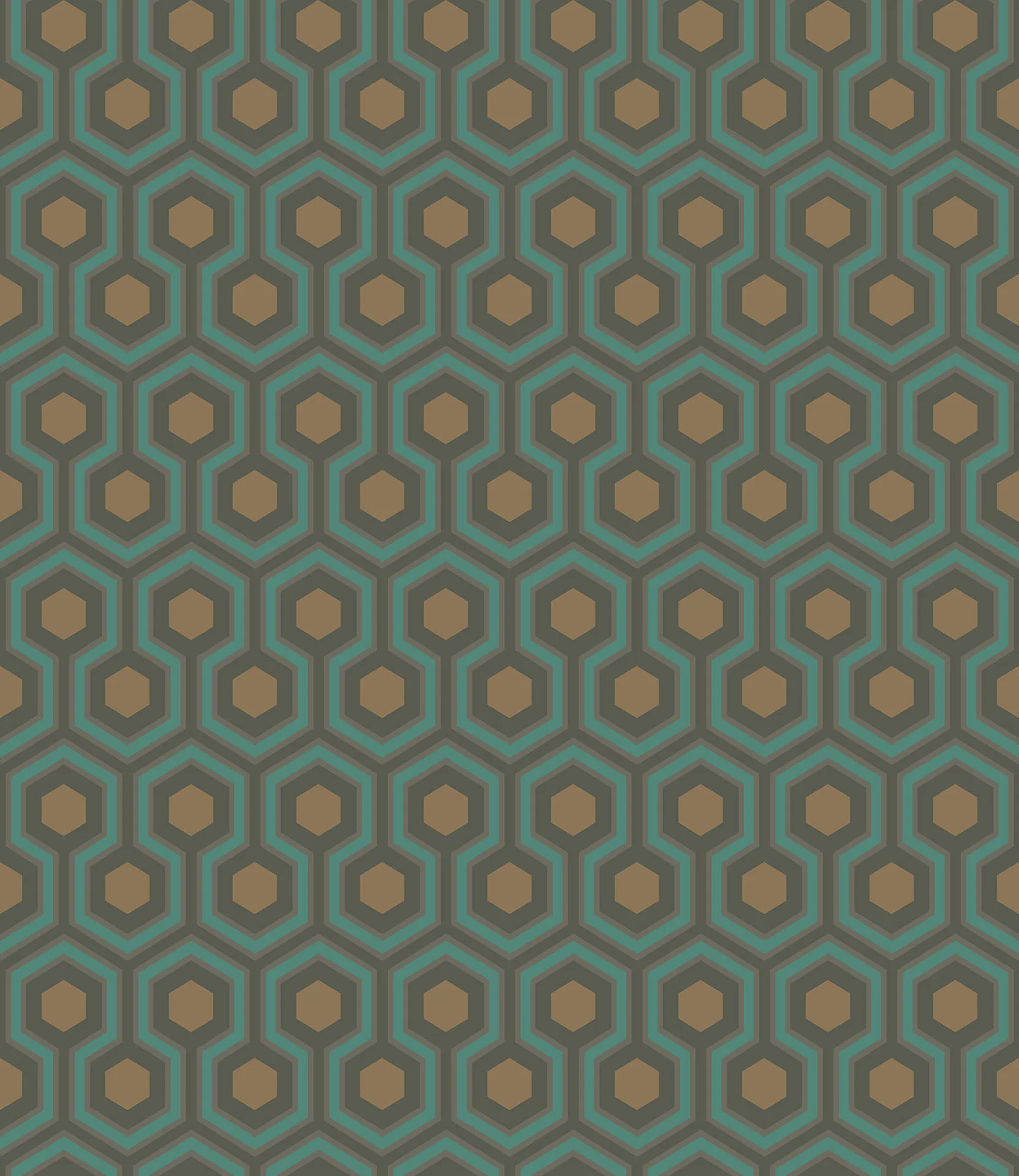 Teal & Metallic Bronze on Soot