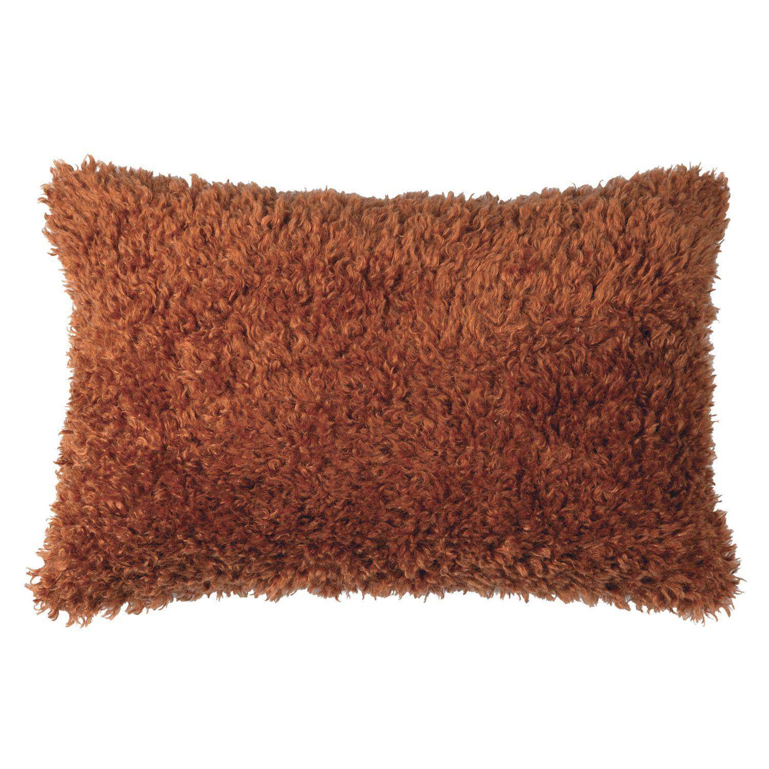Casamance Sami Orange brulee 40x60 cm - Kissenbezug aus Kunstfell
